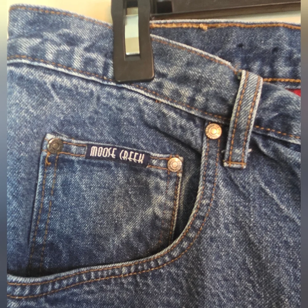 Moose Creek Plaid Lined Blue Jeans Size 34 X 32